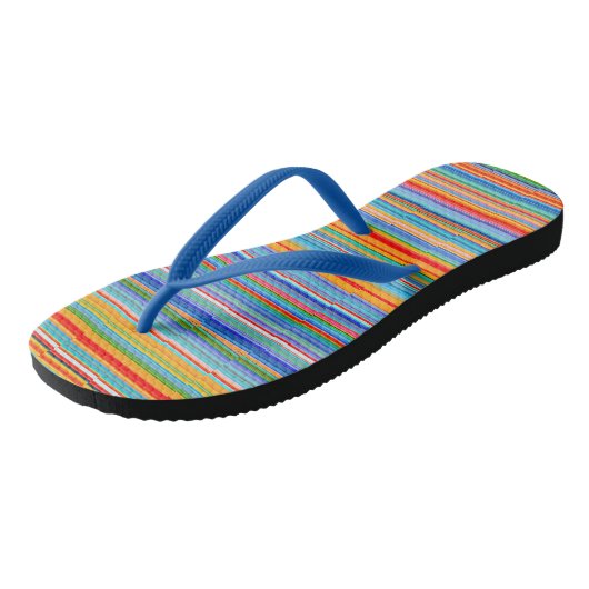 Multicolor Striped Pattern Teenslippers (Schuin)