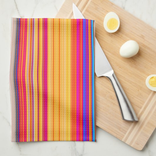 Multicolor Striped Pattern Theedoek (Quarter Fold)