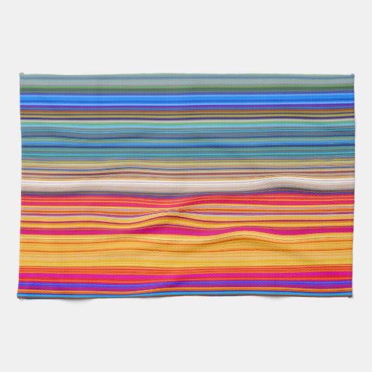 Multicolor Striped Pattern Theedoek (Horizontaal)