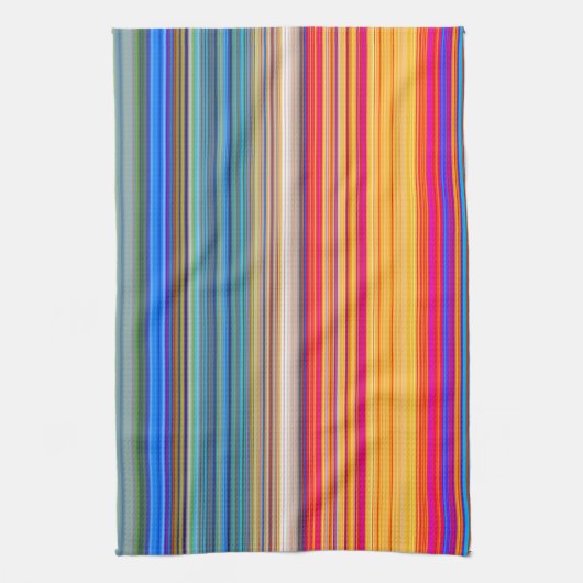 Multicolor Striped Pattern Theedoek (Verticaal)