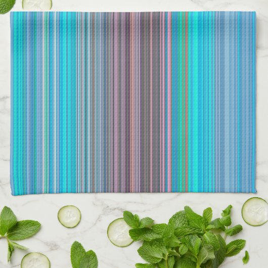 Multicolor Striped Pattern Theedoek (Gevouwen)