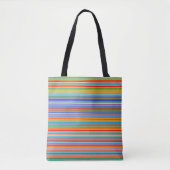 Multicolor Striped Pattern Tote Bag (Voorkant)
