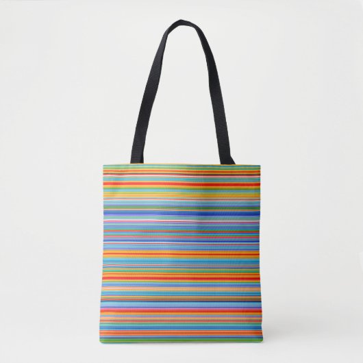 Multicolor Striped Pattern Tote Bag (Voorkant)