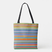 Multicolor Striped Pattern Tote Bag (Achterkant)