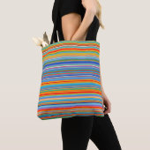 Multicolor Striped Pattern Tote Bag (Dichtbij)
