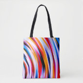 Multicolor Striped Pattern Tote Bag (Voorkant)