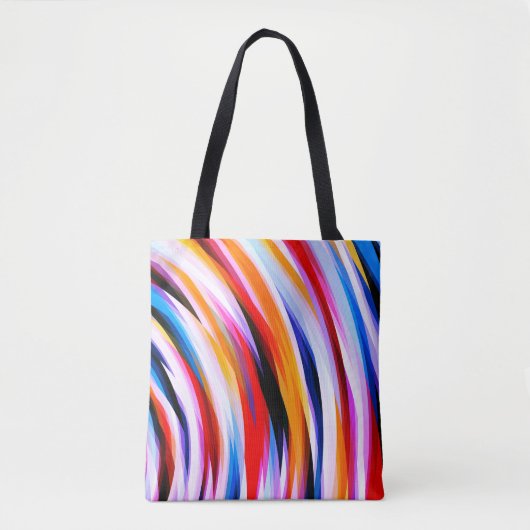 Multicolor Striped Pattern Tote Bag (Voorkant)