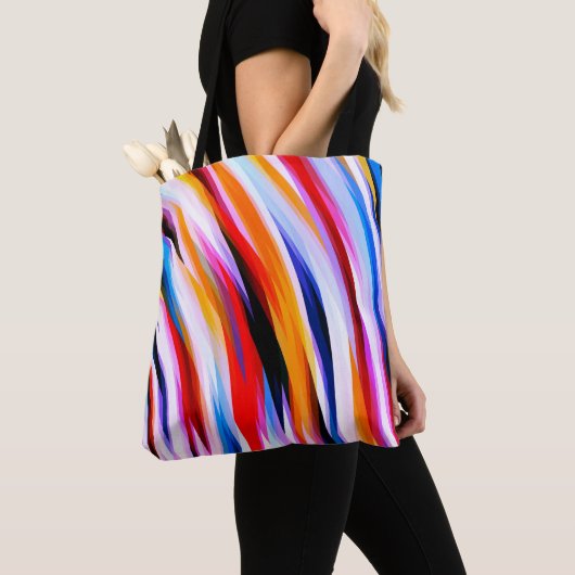 Multicolor Striped Pattern Tote Bag (Dichtbij)