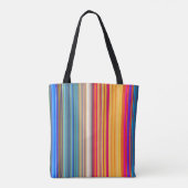 Multicolor Striped Pattern Tote Bag (Achterkant)