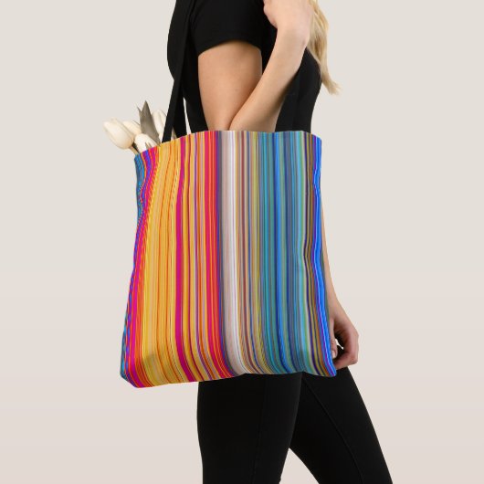 Multicolor Striped Pattern Tote Bag (Dichtbij)