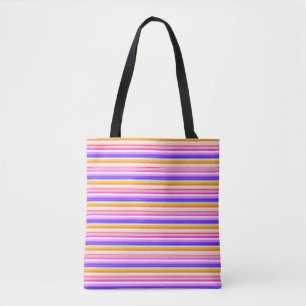 Multicolor Striped Pattern Tote Bag