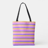 Multicolor Striped Pattern Tote Bag (Achterkant)