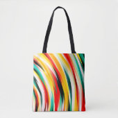 Multicolor Striped Pattern Tote Bag (Voorkant)