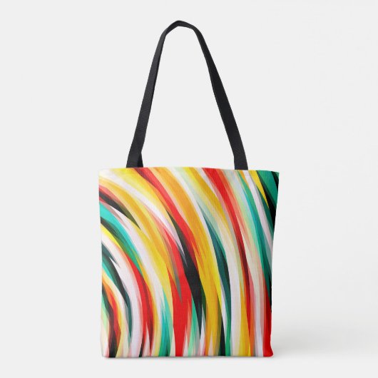 Multicolor Striped Pattern Tote Bag (Achterkant)