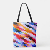 Multicolor Striped Pattern Tote Bag (Achterkant)