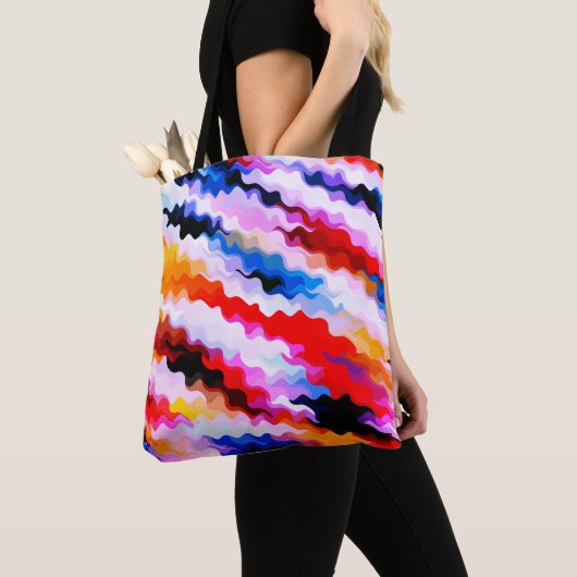 Multicolor Striped Pattern Tote Bag (Dichtbij)