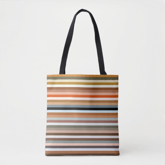Multicolor Striped Pattern Tote Bag (Voorkant)