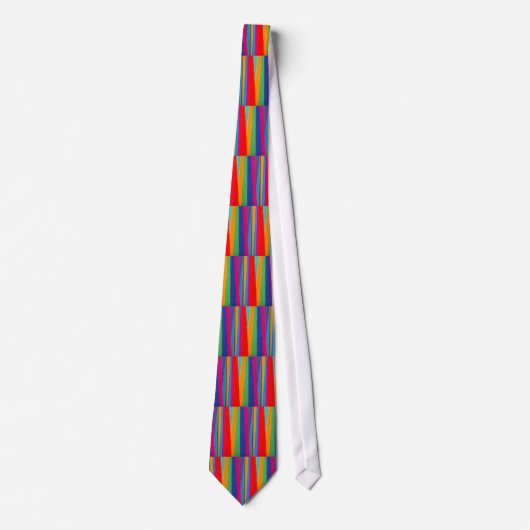 Multicolor Striped Stropdas (Voorkant)