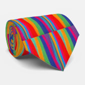 Multicolor Striped Stropdas (Opgerold)