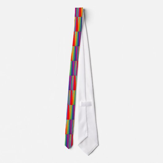 Multicolor Striped Stropdas (Achterkant)