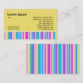 Multicolor Stripes - Geel Visitekaartje (Voorkant / Achterkant)