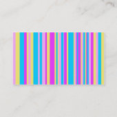 Multicolor Stripes - Magenta Visitekaartje (Achterkant)