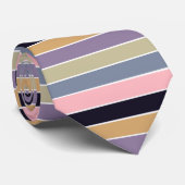 Multicolor Stripes Modern Patroon Stropdas (Opgerold)