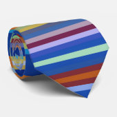 Multicolor Stripes Stropdas (Opgerold)