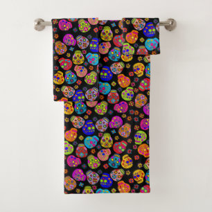 Multicolor Sugar Skulls Bad Handdoek