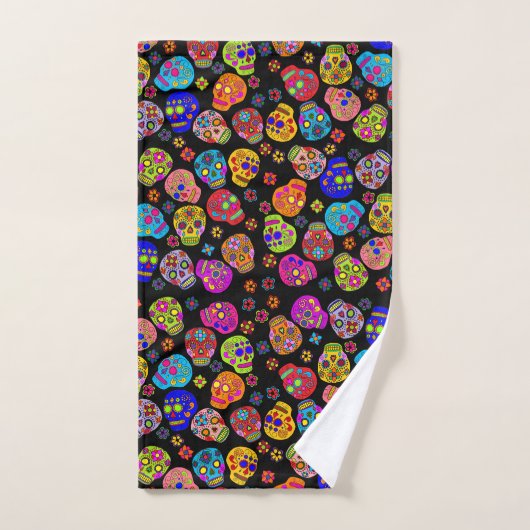 Multicolor Sugar Skulls Bad Handdoek (Handdoek)