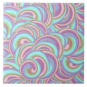 Multicolor Swirls Patroon Tegeltje