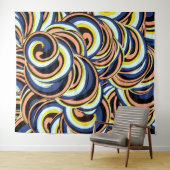 Multicolor Swirls Patroon Wandkleed (In Situ (horizontaal))