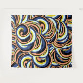 Multicolor Swirls Patroon Wandkleed (Voorkant (horizontaal))