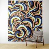 Multicolor Swirls Patroon Wandkleed (In situ)