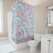 Multicolor Swirls Pattern Douchegordijn (In situ)