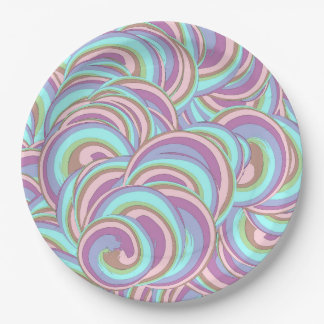 Multicolor Swirls Pattern Papieren Bordje