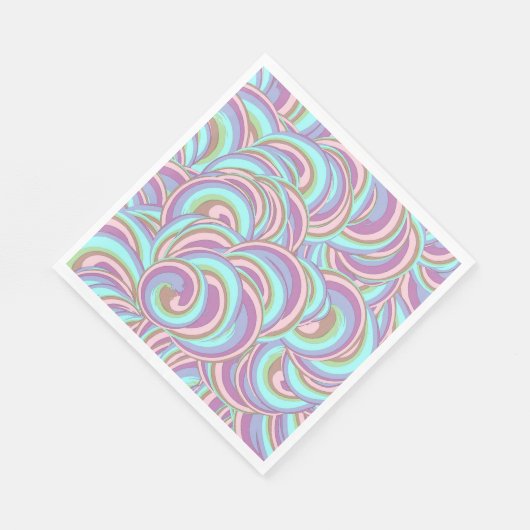 Multicolor Swirls Pattern Servet (Hoek)