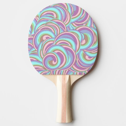 Multicolor Swirls Pattern Tafeltennisbatje (Voorkant)