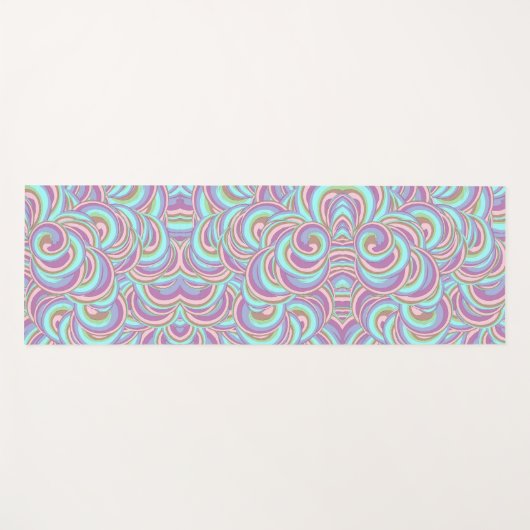 Multicolor Swirls Pattern Yogamat (Voorkant (horizontaal))