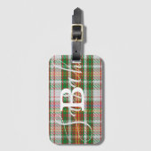 Multicolor Tartan Gecontroleerde monogram Naam Bagagelabel (Voorkant (verticaal))