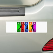 Multicolor Tennis Emblem (mannelijk) Bumpersticker (Op auto)