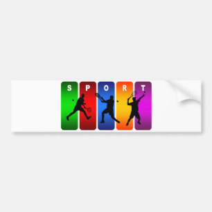 Multicolor Tennis Emblem (mannelijk) Bumpersticker