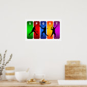 Multicolor Tennis Emblem (mannelijk) Poster (Keuken)