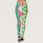 Multicolor textuur abstract "Ratti_Creative_Arts" Leggings (Achterkant)