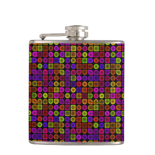 Multicolor textuur heupfles