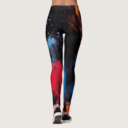 Multicolor textuur leggings (Achterkant)