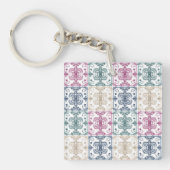 Multicolor Tiles w/ Initials Sleutelhanger (Voorkant)