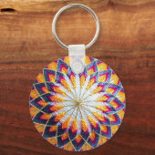 Multicolor Traditional Temari Kiku Sleutelhanger (Voorkant)