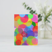 Multicolor transparante cirkels en Stippen Briefkaart (Staand voorkant)
