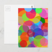 Multicolor transparante cirkels en Stippen Briefkaart (Voorkant / Achterkant)